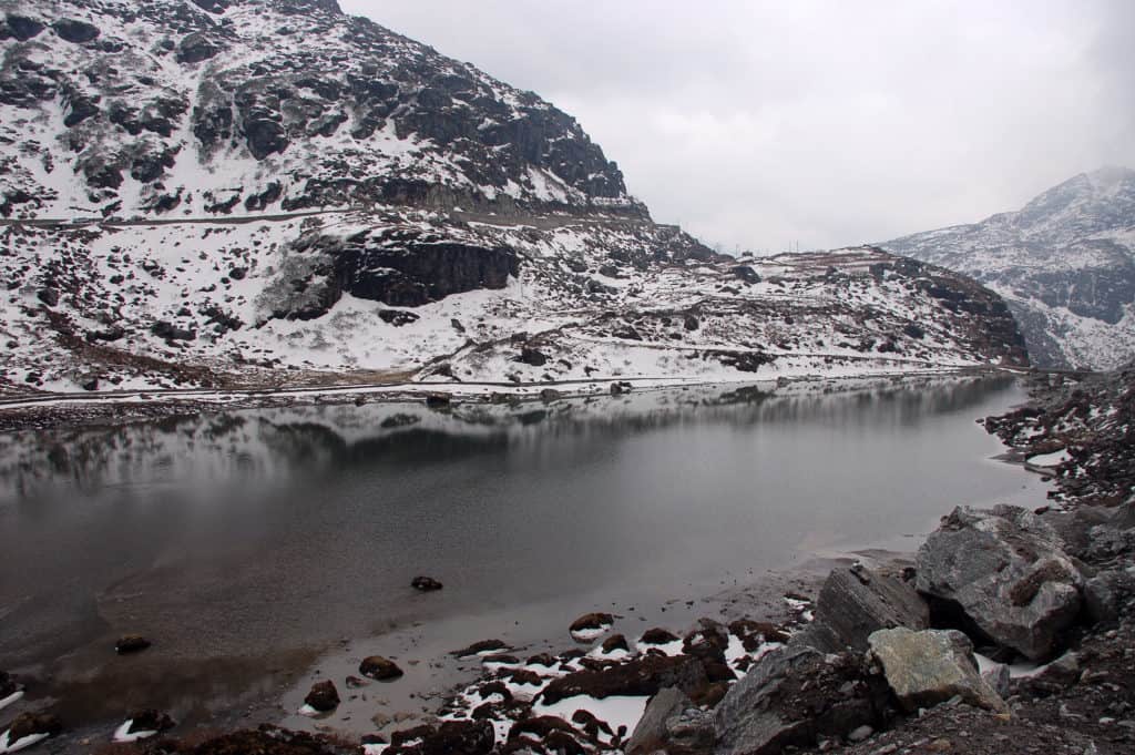 Snow around Hathi Lkae in old silk route