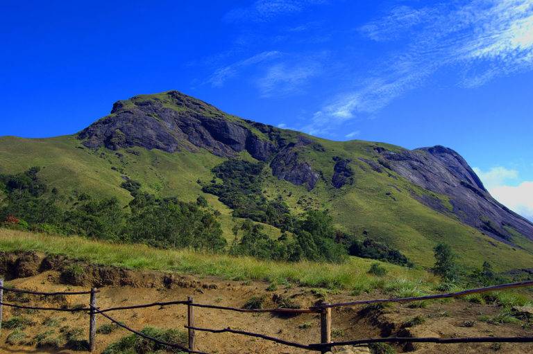 Anamudi Peak under a blue sky