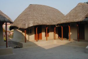 Ancestral thatch roofed house of Sarada Devi at Jairambati